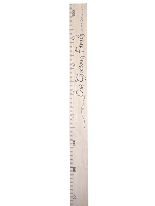 Height Chart, Our Growing Family, 13.5cm wide Grey wash